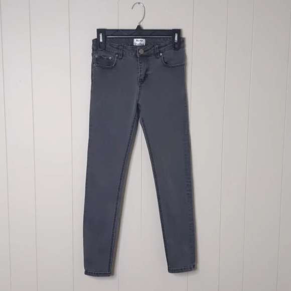 Acne Studios Skin 5 Smoke Gray Bluebird Skinny Jean - Picture 1 of 5